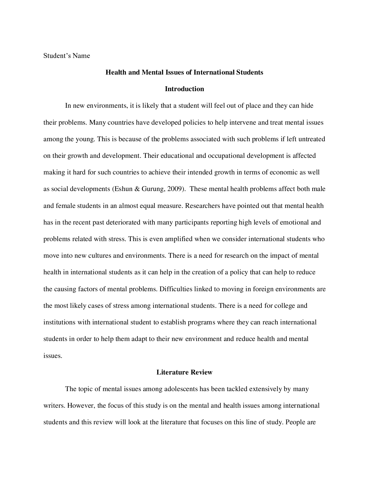 Preview image for PSY349: Health and Mental Issues of International Students